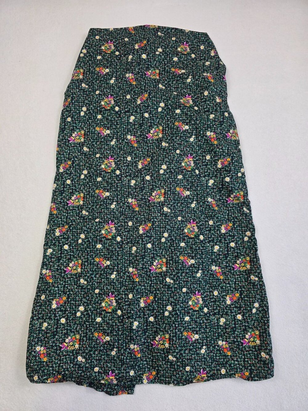 Free People Floral Print Maxi Skirt 5/6 100% Cotton Small Boho Cottage Core